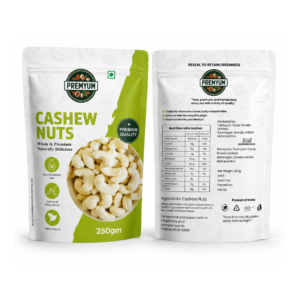 Premyum Cashew Nuts 250g | Whole, Natural & Premium