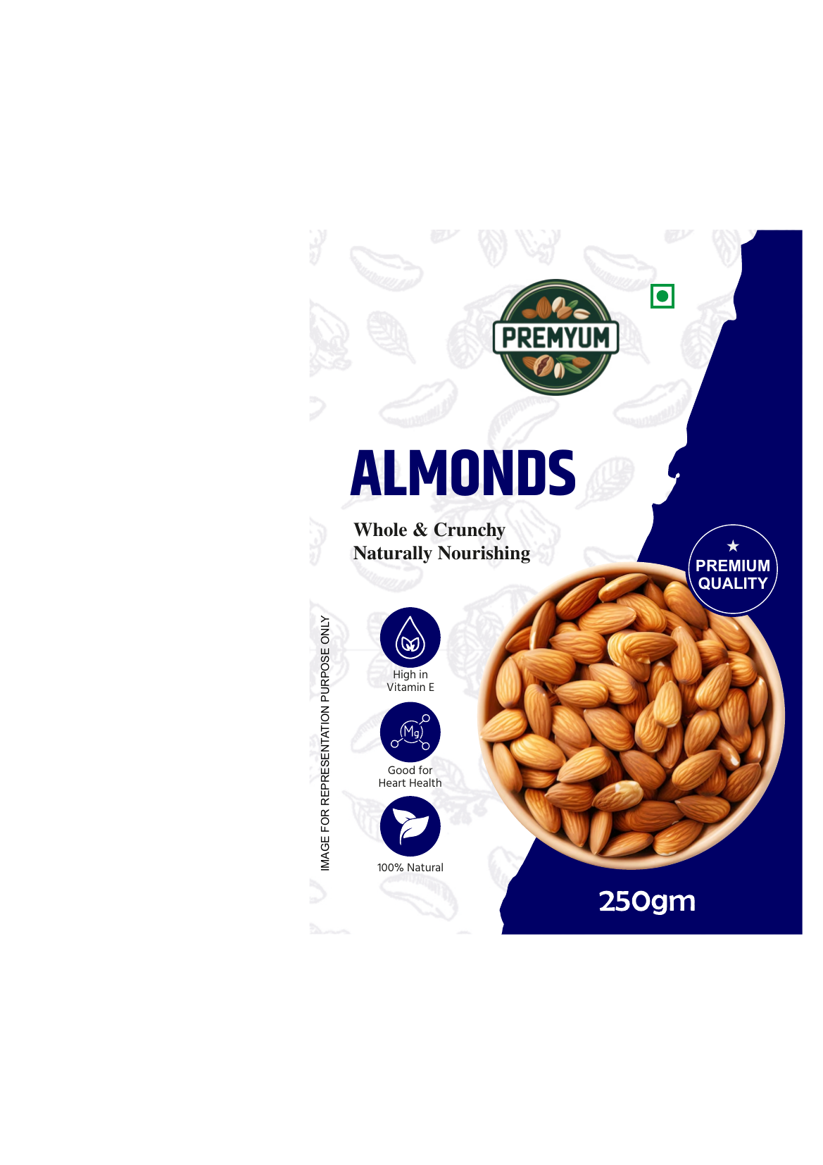 Premyum Almonds 250g | Whole & Crunchy - Image 5