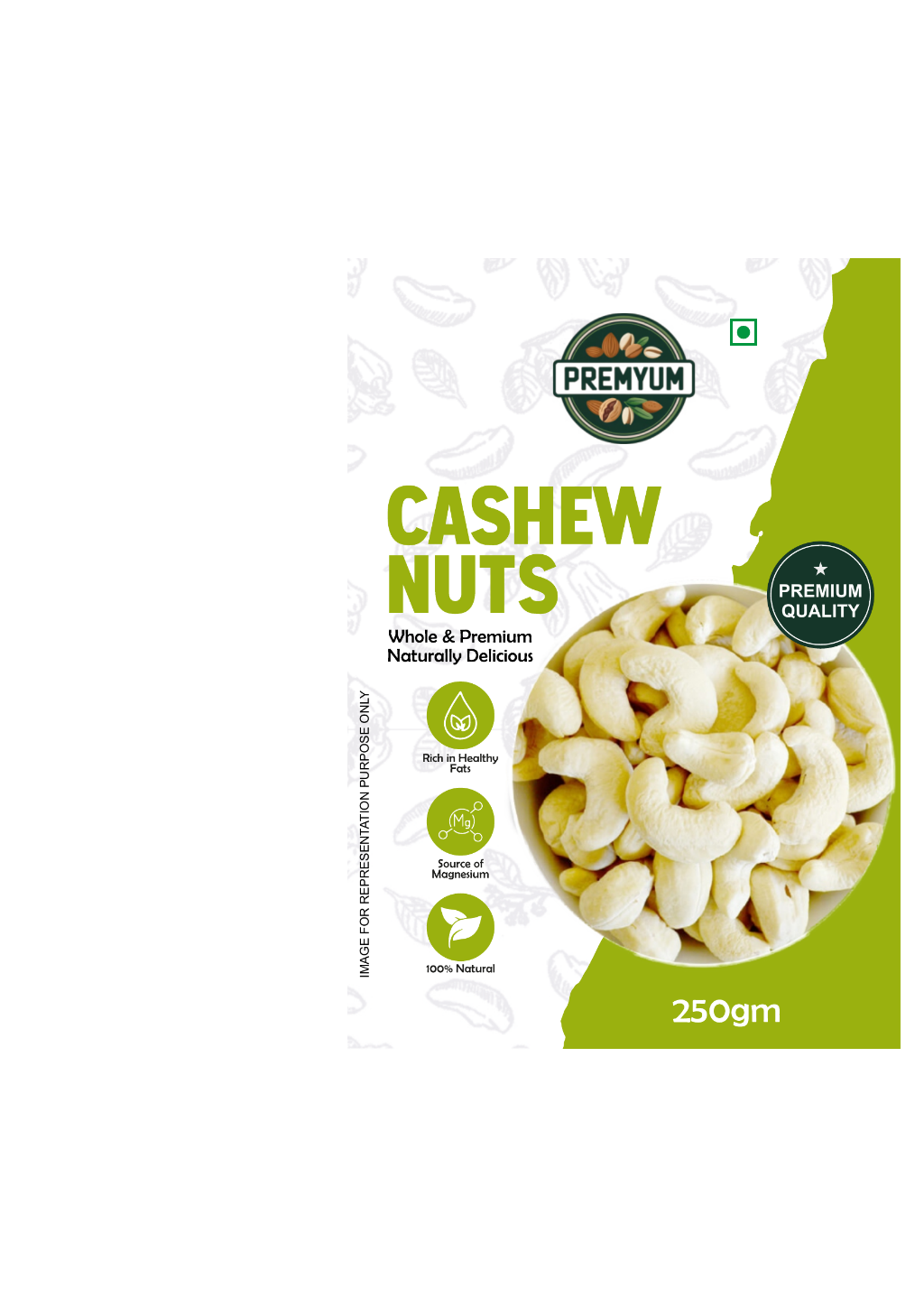 Premyum Cashew Nuts 250g | Whole, Natural & Premium - Image 2