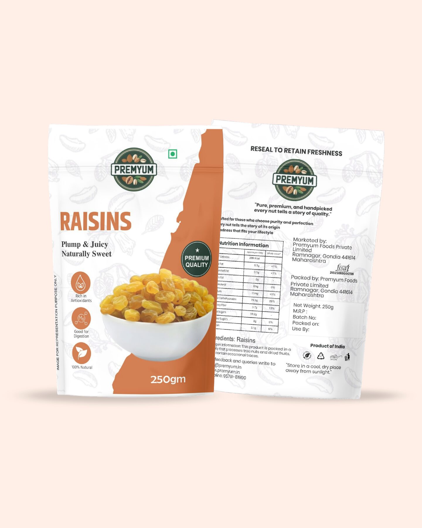 Premyum Raisins 250g | Plump & Juicy