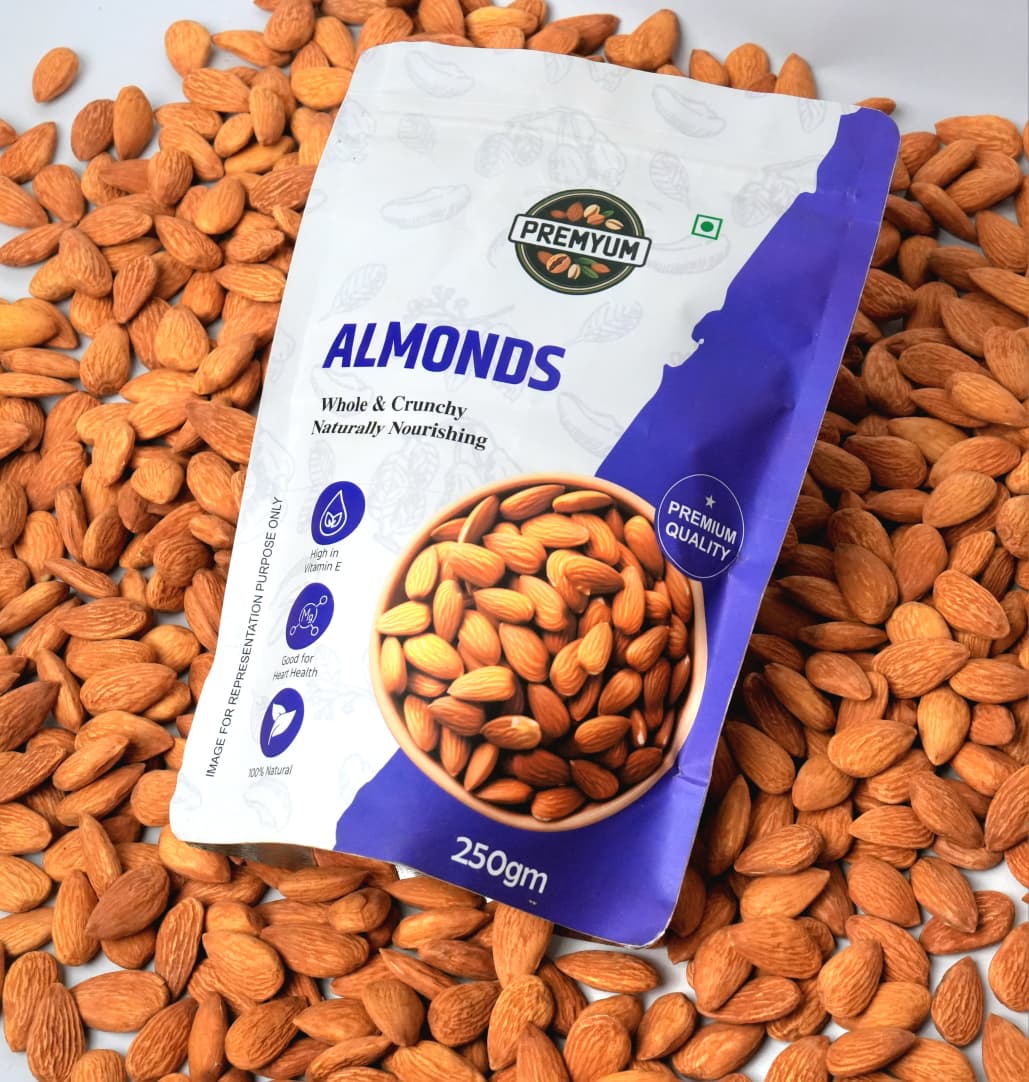 Premyum Almonds 250g | Whole & Crunchy - Image 5