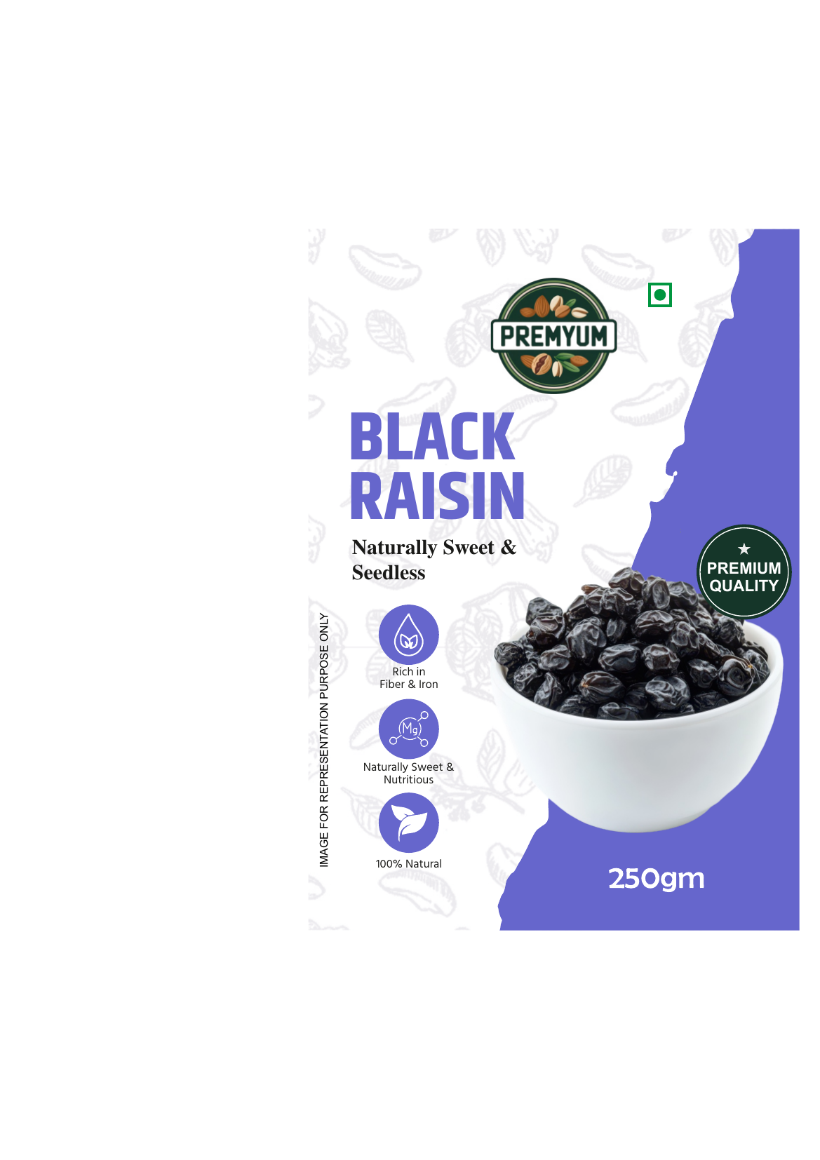 Premyum Black Raisin 250g | Naturally Sweet & Seedless - Image 4
