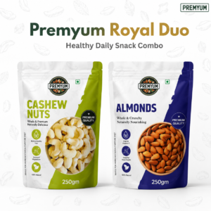 Premyum Royal Duo – 250g x 2 Almond & Cashew Combo Pack