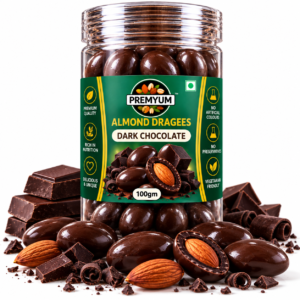 Premyum Almond Dragees – Dark Chocolate | 100g